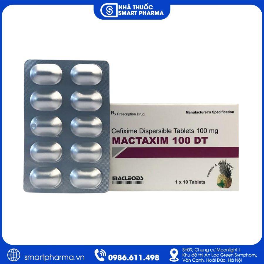 NT Smartpharma (3) Mactaxim 100 DT – Điều trị nhiễm khuẩn đường hô hấp và tiết niệu