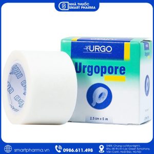 Băng Urgopore 2,5cm x 5m băng keo y tế cố định gạc, băng vết thương và dụng cụ y tế