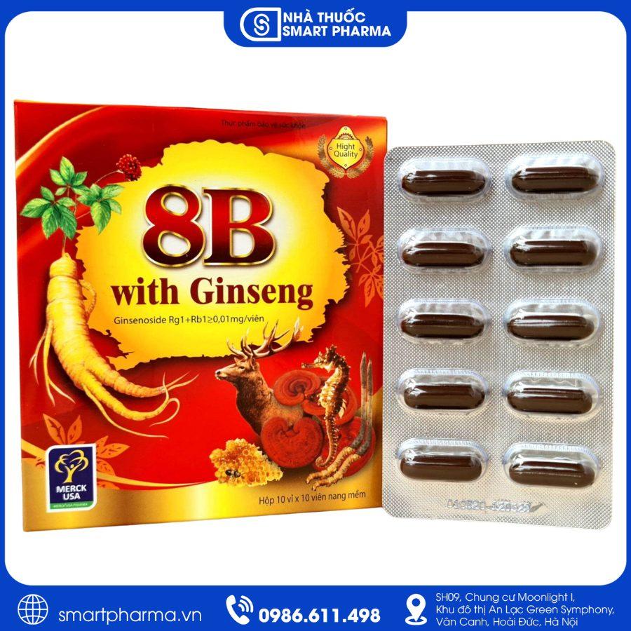 NT Smartpharma (3) 8B With Ginseng giúp giảm mệt mỏi và tăng cường sức khỏe