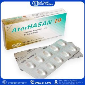 Thuốc AtorHasan 10mg giảm cholesterol, phòng ngừa nguy cơ tim mạch