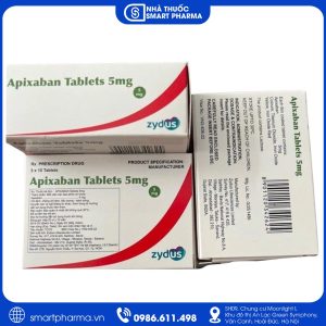 Apixaban Tablets 5mg Zydus – Thuốc chống đông máu, phòng ngừa đột quỵ do rung nhĩ, điều trị huyết khối
