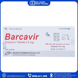 Thuốc Barcavir 0.5mg điều trị viêm gan B mạn tính