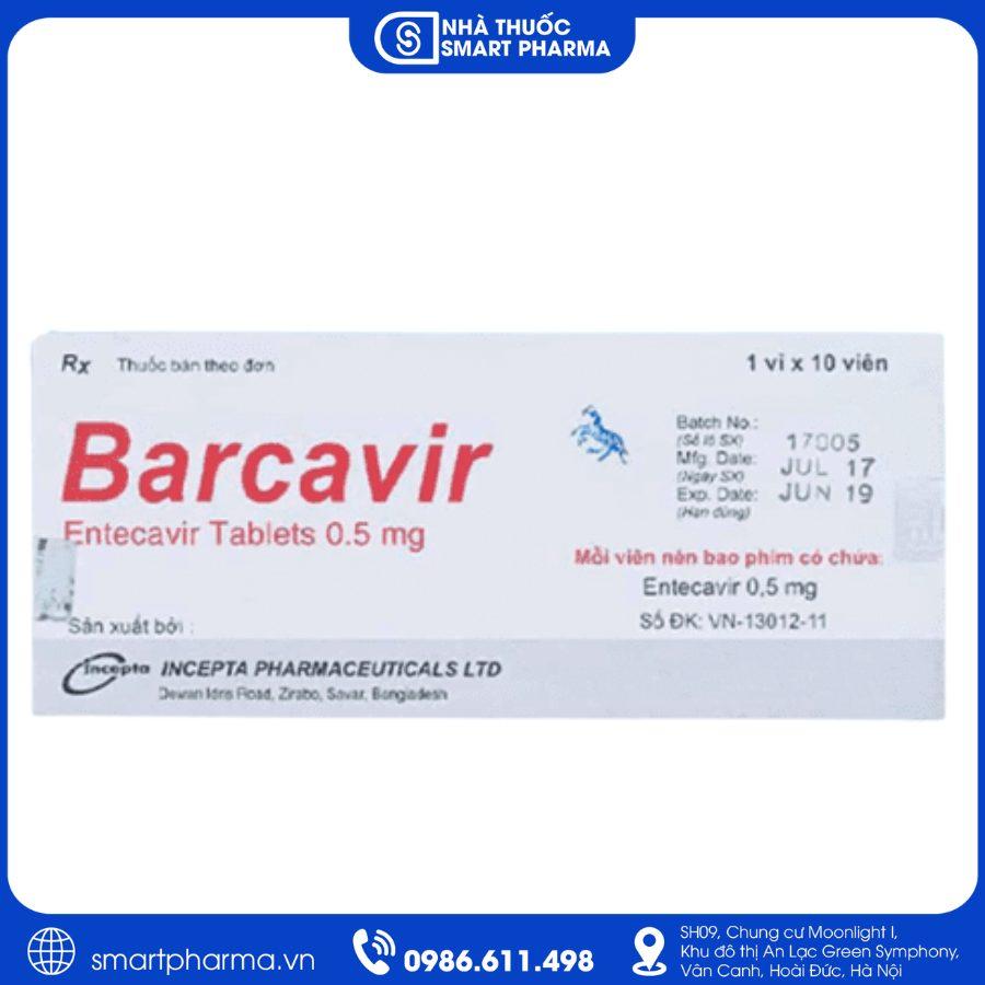 NT Smartpharma (32) Thuốc Barcavir 0.5mg điều trị viêm gan B mạn tính