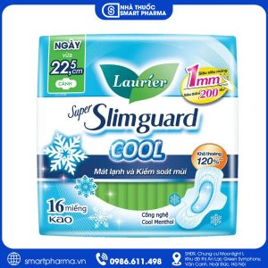Băng vệ sinh Laurier Super Slimguard Cool 22.5cm – Siêu mỏng, mát lạnh, khô thoáng