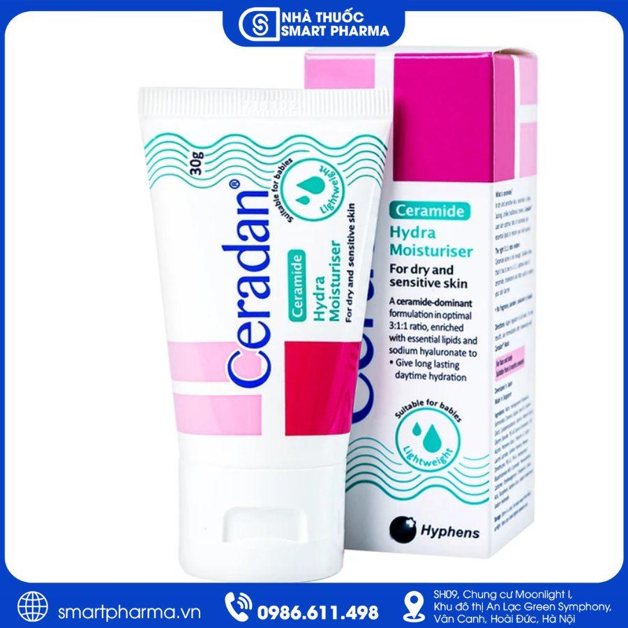 NT Smartpharma (37) Kem dưỡng ẩm Ceradan Ceramide Hydra Moisturiser – Phục hồi hàng rào bảo vệ, dưỡng ẩm cho da khô nhạy cảm