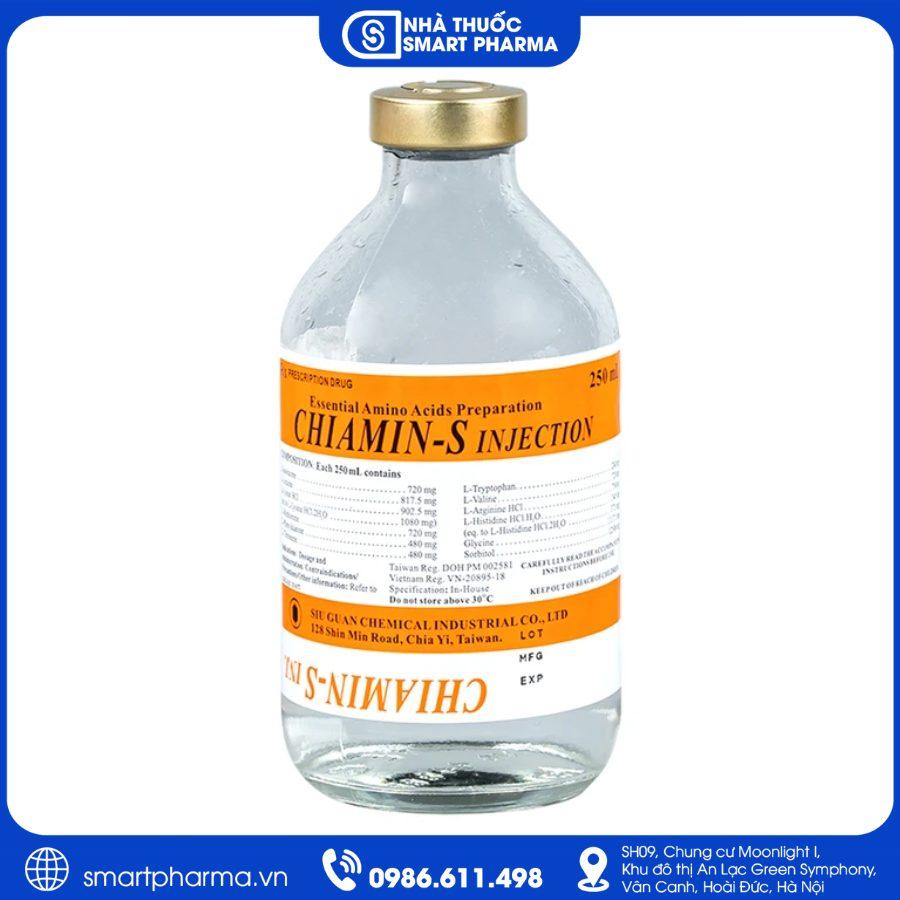 NT Smartpharma (37) Dịch truyền tĩnh mạch Chiamin-S Injection - Điều trị suy dinh dưỡng và bổ sung acid amin