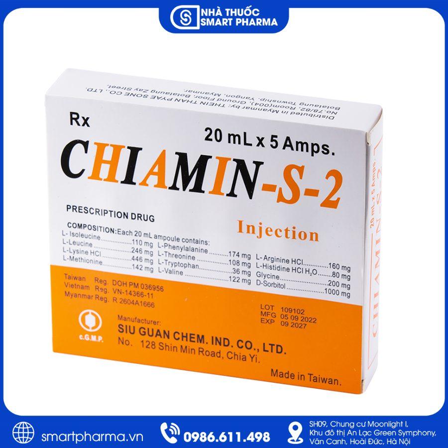 NT Smartpharma (38) Chiamin-S-2 – Dung dịch tiêm bổ sung acid amin thiết yếu