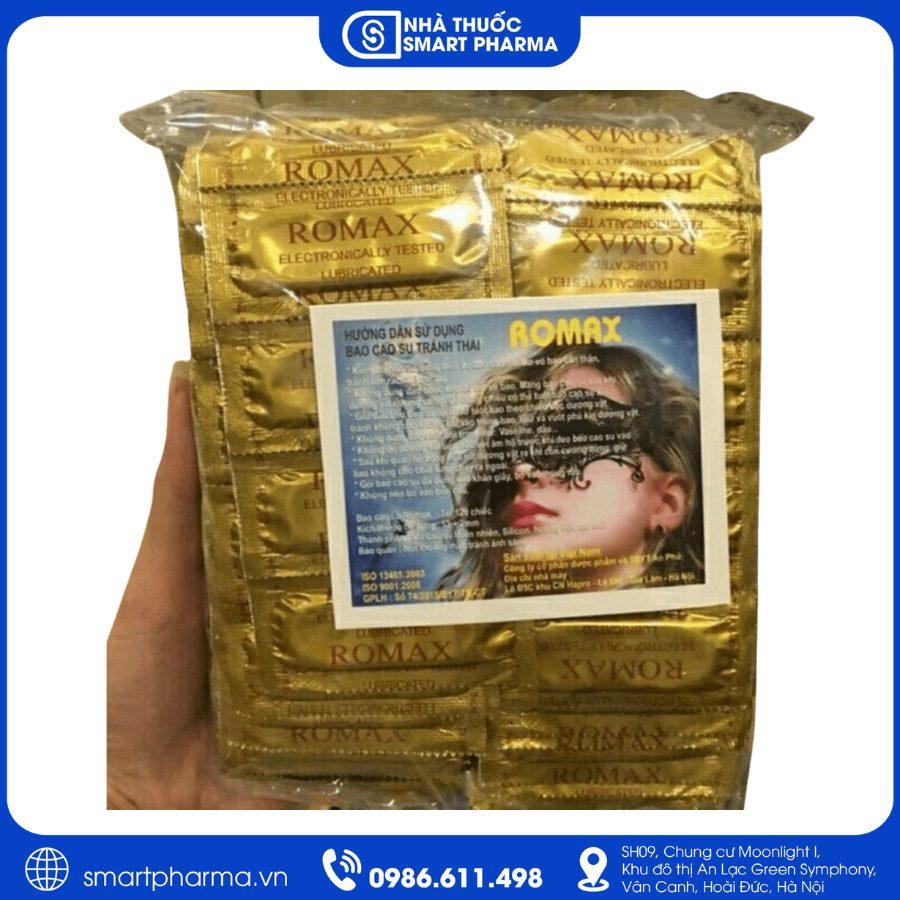 NT Smartpharma (39) Bao cao su Romax – Siêu mỏng, ôm sát, hỗ trợ kéo dài cuộc yêu