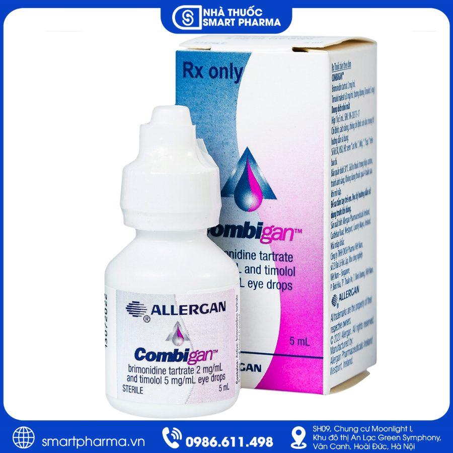 NT Smartpharma (4) Thuốc nhỏ mắt Combigan Allergan - Điều trị tăng nhãn áp, hỗ trợ kiểm soát glaucoma góc mở