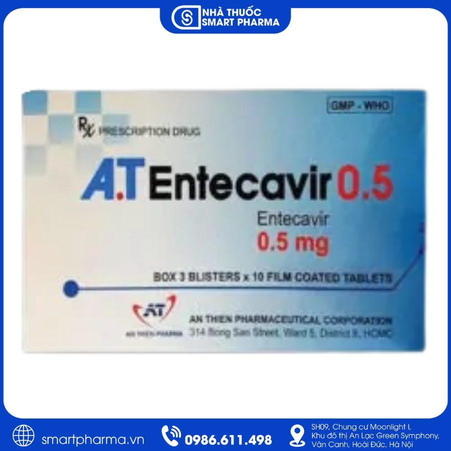 NT Smartpharma (4) Thuốc AT Entecavir 0.5mg điều trị viêm gan B mạn tính