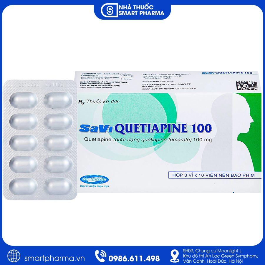 NT Smartpharma (4) Savi Quetiapine 100 điều trị tâm thần phân liệt, rối loạn lưỡng cực và các rối loạn tâm thần