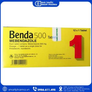 Thuốc Benda 500 – Điều trị giun đũa, giun móc, giun tóc, giun kim