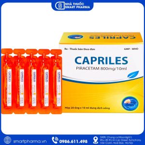 Capriles 800mg Piracetam điều trị suy giảm nhận thức, thiếu máu não, rung giật cơ