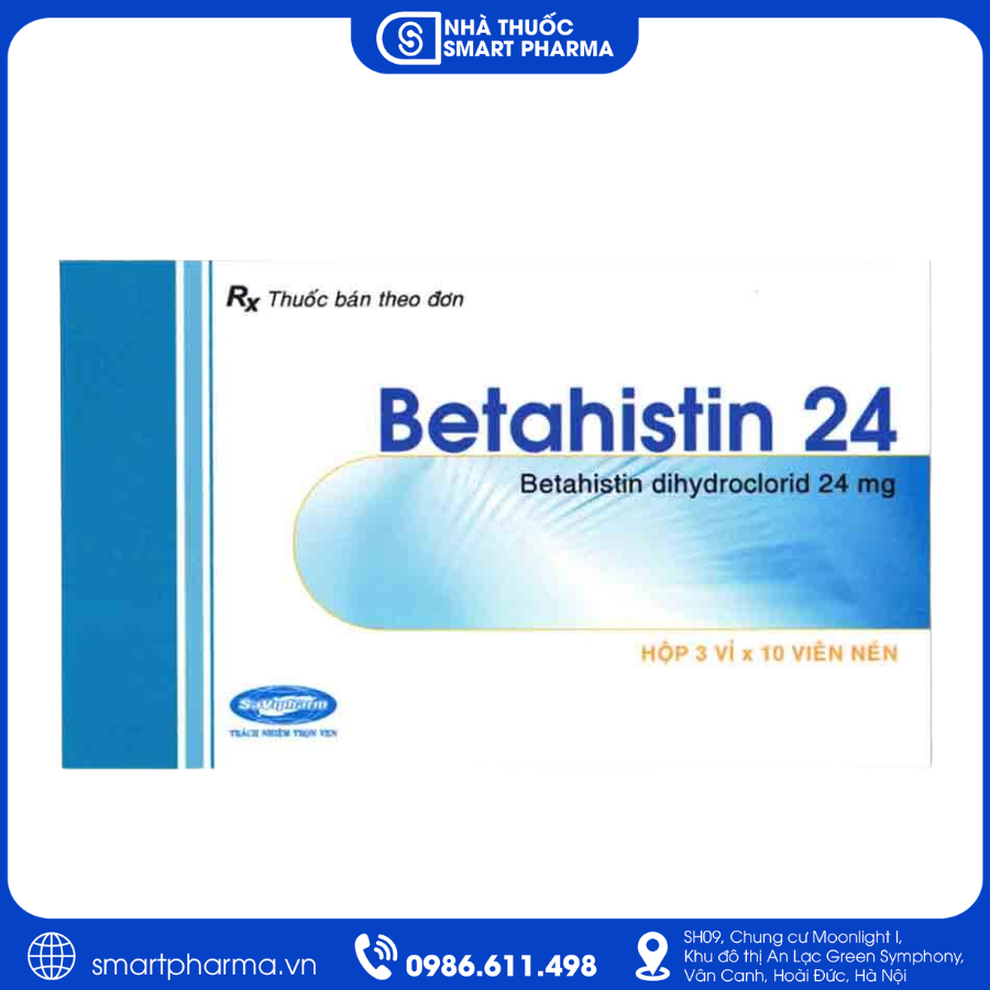 NT Smartpharma (56) Thuốc Betahistin 24 Savipharm - Điều trị chóng mặt, ù tai