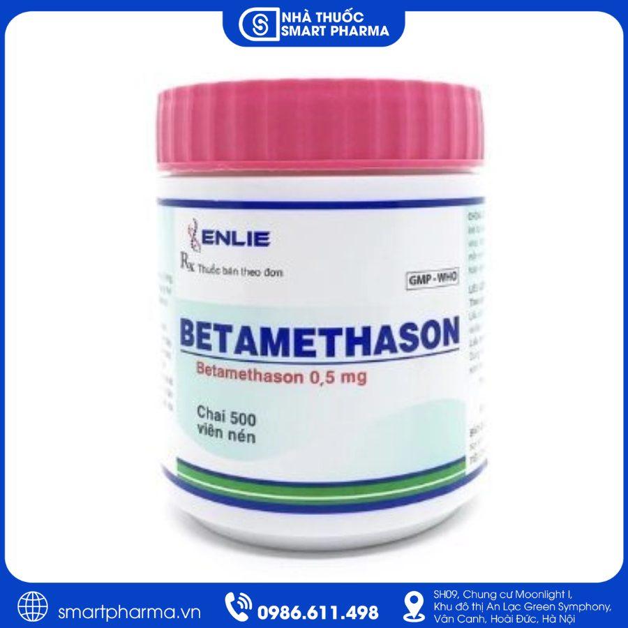 NT Smartpharma (59) Thuốc Betamethason 0,5mg Enlie - Điều trị viêm, dị ứng và các bệnh lý đáp ứng corticosteroid