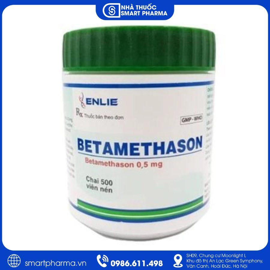 NT Smartpharma (60) Thuốc Betamethason 0,5mg Enlie - Điều trị viêm, dị ứng và các bệnh lý đáp ứng corticosteroid