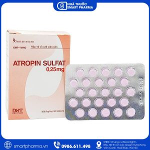 Thuốc Atropin Sulfat 0,25mg Hataphar – Thuốc kháng cholinergic hỗ trợ giảm co thắt, giảm tiết dịch