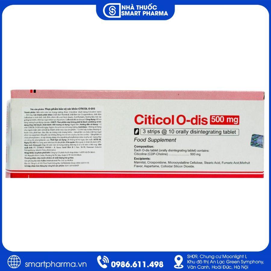 NT Smartpharma (8) Citicol O-Dis 500mg – Tăng cường hoạt động của não