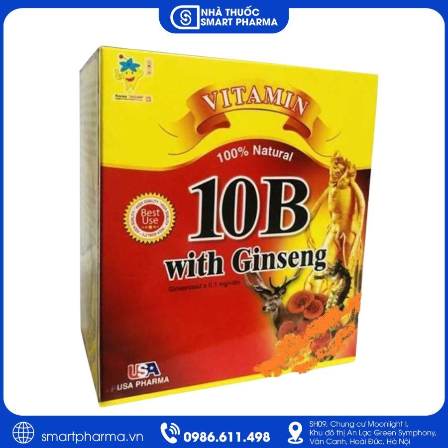 NT Smartpharma Vitamin 10B With Ginseng US Pharma bổ sung vitamin nhóm B, giảm mệt mỏi, suy nhược cơ thể
