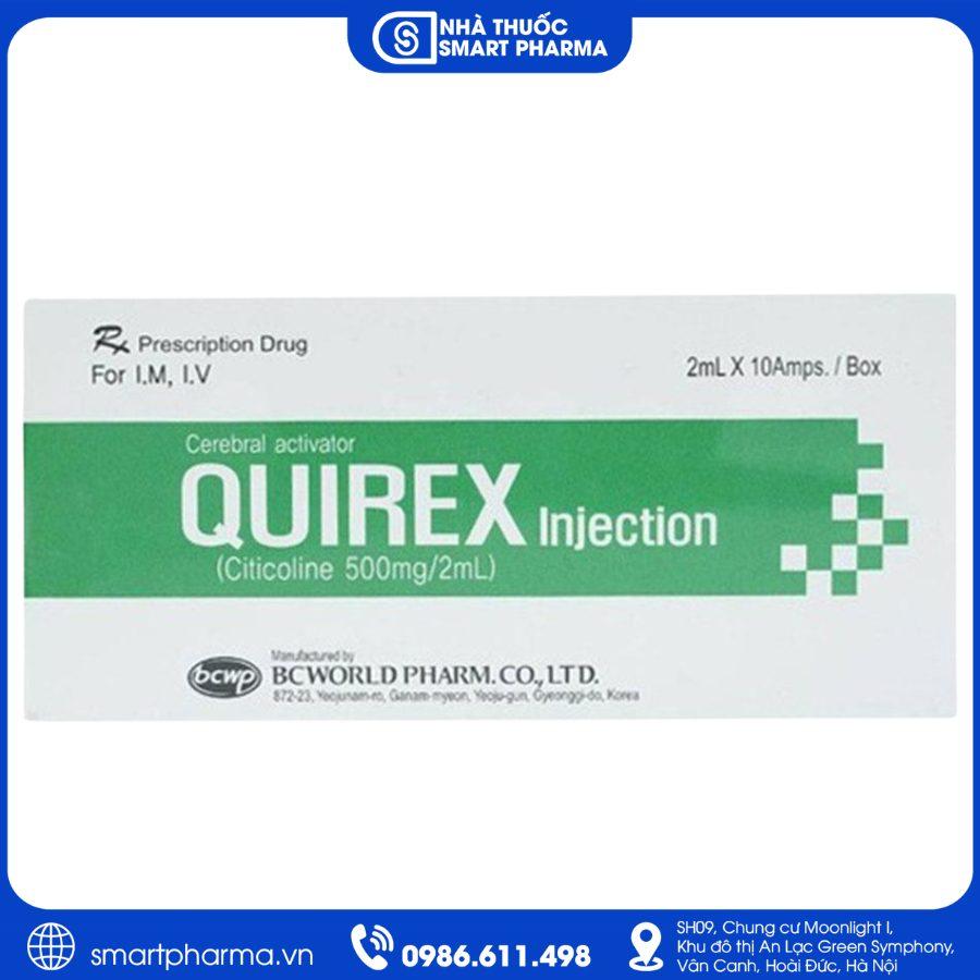 NT Smartpharma (9) Thuốc Quirex 500mg/2ml – Điều trị chấn thương sọ não nặng và tai biến mạch máu não