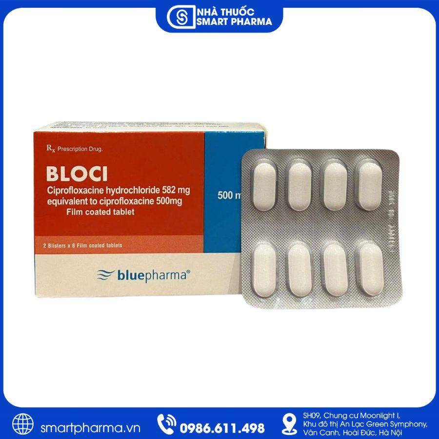 NT Smartpharma (94) Thuốc Bloci 500mg - Điều trị nhiễm khuẩn đường tiết niệu, hô hấp và tiêu hóa
