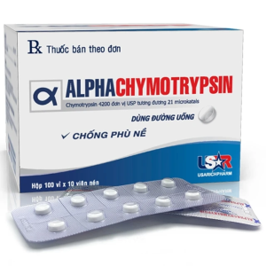 Thuốc Alphachymotrypsin USA - NIC Pharma chống phù nề (100 vỉ x 10 viên)