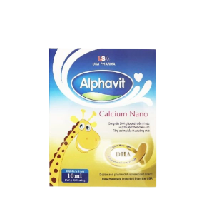 Alphavit Calcium Nano DHA bổ sung canxi, phát triển chiều cao và giảm nguy cơ còi xương ở trẻ (20 ống)