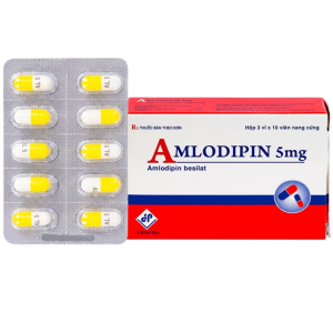 Thuốc Amlodipin 5mg Vidipha điều trị tăng huyết áp, đau thắt ngực và bệnh lý tim mạch ( 3 vỉ x 10 viên)