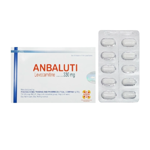 Thuốc Anbaluti 330mg Phương Đông điều trị thiếu hụt carnitine nguyên phát và thứ phát (9 vỉ x 10 viên)
