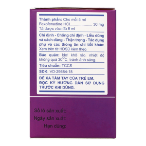 Smart Pharma - Thuốc A.T Fexofenadin 30mg/5ml An Thiên điều trị viêm mũi dị ứng, mày đay (30 gói x 5ml) 4 Smart Pharma - Nha thuoc Smart Pharma 2026 10 20T154524.550
