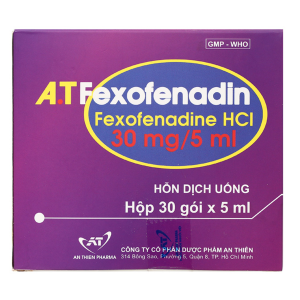 Smart Pharma - Thuốc A.T Fexofenadin 30mg/5ml An Thiên điều trị viêm mũi dị ứng, mày đay (30 gói x 5ml) 2 Smart Pharma - Nha thuoc Smart Pharma 2026 10 20T154553.391