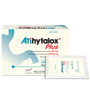 Thuốc Atihytalox Plus An Thiên giúp giảm ợ nóng, ợ chua, đầy hơi và khó tiêu (30 gói x 10ml)