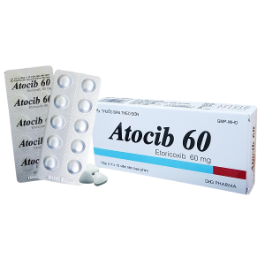 Thuốc Atocib 60mg DHG Pharma điều trị thoái hóa khớp, viêm khớp dạng thấp (3 vỉ x 10 viên)