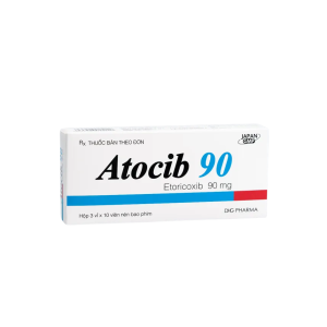Thuốc Atocib 90mg DHG Pharma điều trị thoái hóa khớp, viêm khớp dạng thấp (3 vỉ x 10 viên)