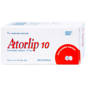 Smart Pharma - Thuốc Atorlip 10mg DHG Pharma điều trị tăng cholesterol toàn phần, tăng LDL-cholesterol (3 vỉ x 10 viên) 1 Smart Pharma - Nha thuoc Smart Pharma 2026 10 22T082339.337