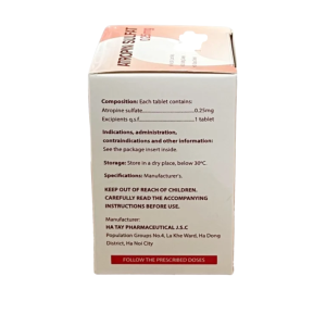 Smart Pharma - Thuốc Atropin Sulfat 0,25mg Hataphar giảm đau do co thắt cơ trơn tiêu hóa và tiết niệu (10 vỉ x 25 viên) 3 Smart Pharma - Nha thuoc Smart Pharma 2026 10 22T091346.505