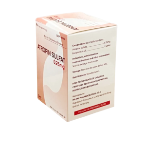Smart Pharma - Thuốc Atropin Sulfat 0,25mg Hataphar giảm đau do co thắt cơ trơn tiêu hóa và tiết niệu (10 vỉ x 25 viên) 2 Smart Pharma - Nha thuoc Smart Pharma 2026 10 22T091353.598