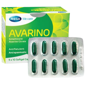 Thuốc Avarino 300mg Mega We Care điều trị rối loạn tiêu hoá (5 vỉ x 10 viên)