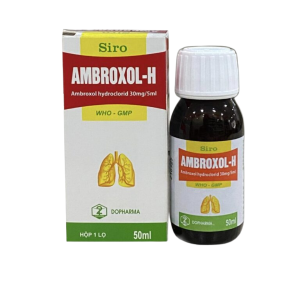 Thuốc Ambroxol - H Dopharma giúp tiêu nhầy, loãng đờm và cải thiện các bệnh lý đường hô hấp (50ml)