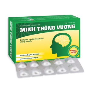 Minh Thông Vương hỗ trợ tăng tuần hoàn máu, giảm đau đầu và chóng mặt (Hộp 2 vỉ x 10 viên)