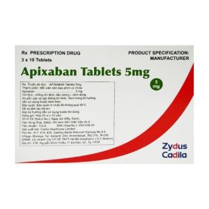 Smart Pharma - Thuốc Apixaban Tablets 5mg Zydus chống đông máu, phòng ngừa đột quỵ do rung nhĩ, điều trị huyết khối (3 vỉ x 10 viên) 1 Smart Pharma - Nha thuoc Smartpharma 11 3