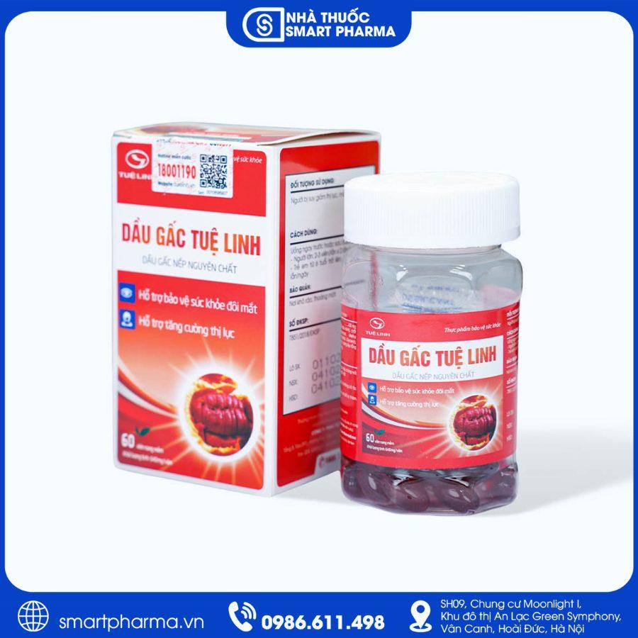 Nhà thuốc Smartpharma (2) Dầu gấc Tuệ Linh - Tăng cường thị lực, giảm mỏi mắt và khô mắt