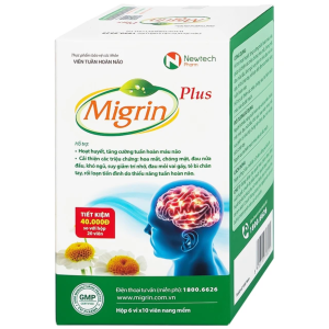 Migrin Plus CVI Pharma hỗ trợ giảm đau nửa đầu, đau đầu mạn tính và tăng cường tuần hoàn não
