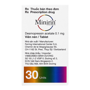 Smart Pharma - Thuốc Minirin 0,1mg điều trị đái tháo nhạt trung ương, đái dầm và tiểu đêm (Lọ 30 viên) 4 Smart Pharma - Nha thuoc Smartpharma 5