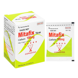 Thuốc Mitafix 100mg điều trị nhiễm khuẩn cho trẻ em (Hộp 12 gói x 1.5g)