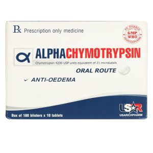Smart Pharma - Thuốc Alphachymotrypsin USAR 4200IU giảm phù nề, sưng viêm sau chấn thương và phẫu thuật (100 vỉ x 10 viên) 2 Smart Pharma - Nha thuoc Smartpharma 6