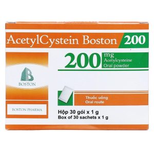 Smart Pharma - Thuốc AcetylCystein Boston 200mg điều trị ho có đờm và bệnh lý đường hô hấp (30 gói x 1g) 1 Smart Pharma - Nha thuoc Smartpharma 65