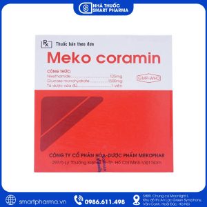 Meko Coramin 125 điều trị suy hô hấp và suy tuần hoàn