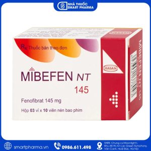 Thuốc Mibefen NT 145 điều trị tăng triglycerid huyết và rối loạn lipid máu hỗn hợp