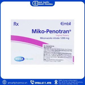 Viên đặt âm đạo Miko-Penotran điều trị nấm Candida âm đạo